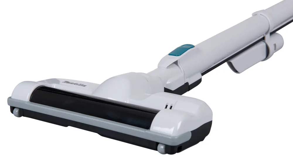 Makita akuvarstolmuimeja CL004GD101 XGT detailil on näha tolmukoguja ja filter.