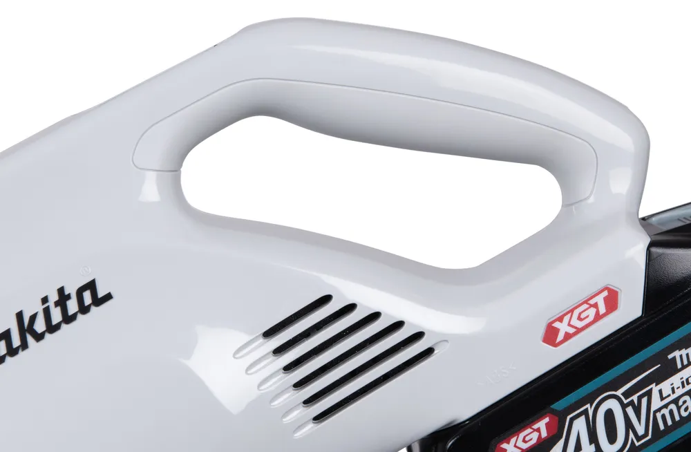 Pildil on Makita aku varstolmuimeja CL004GD101, XGT, kus on näha selle juhtpaneelil olevad režiimi indikaatorid, "MODE"...