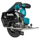Pildil on Makita akumetallisaag CS004GZ, XGT, mis on sinise ja musta värvi tööriist lõiketallaga.