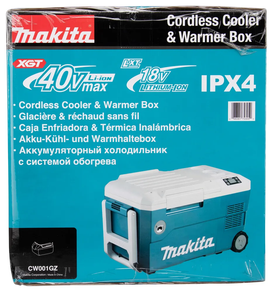 Makita аккумулятор холодный- и тепловой ящик CW001GZ, без аккумулятор и зарядное устройство