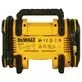 Pildil on kollane DeWalt DCC018N akutoitel kompressor, millel on must käepide ja voolikud.