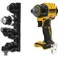 Pildil on DeWalt DCD803NT akutrell ja selle komplektis olevad tarvikud.