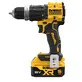 Pildil on näha DeWalt DCD803NT akutrell, millel on must ja kollane korpus ning detailid.