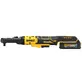 Pildil on näha kollase ja musta värvi DeWalt akunarre DCF510E2G koos akuga.