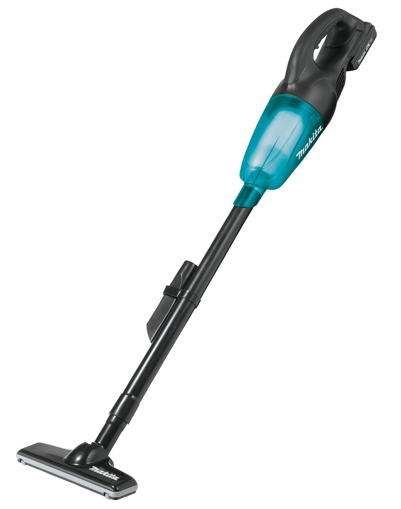 Pildil on kujutatud Makita aku varstolmuimejat DCL180ZB, mis on valge taustal.