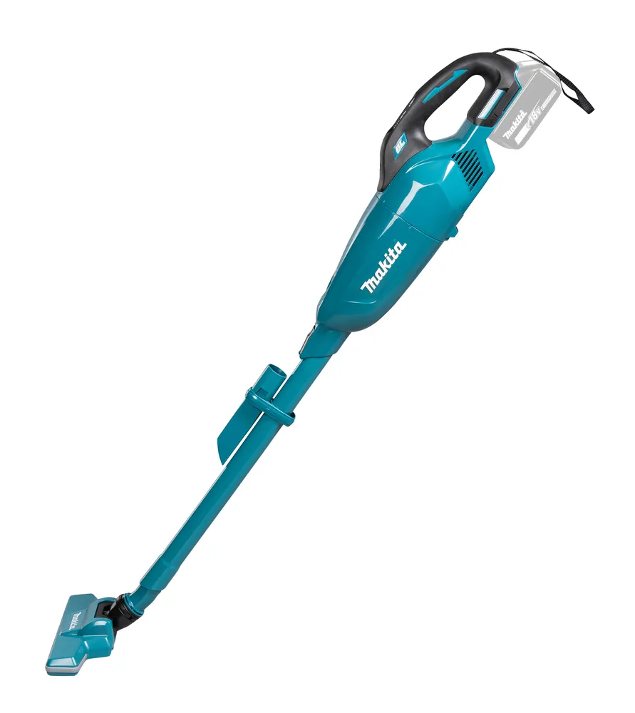 Pildil on sinine Makita aku varstolmuimeja DCL284FZX2, ilma aku ja laadijata, mis on suunatud diagonaalselt ja millel on...