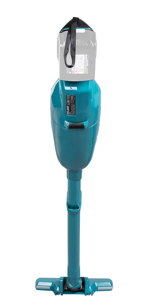 Pildil on Makita aku varstolmuimeja DCL284FZX2, millel on toru ja otsik, ning toote peal on ka kinnitusrihm.