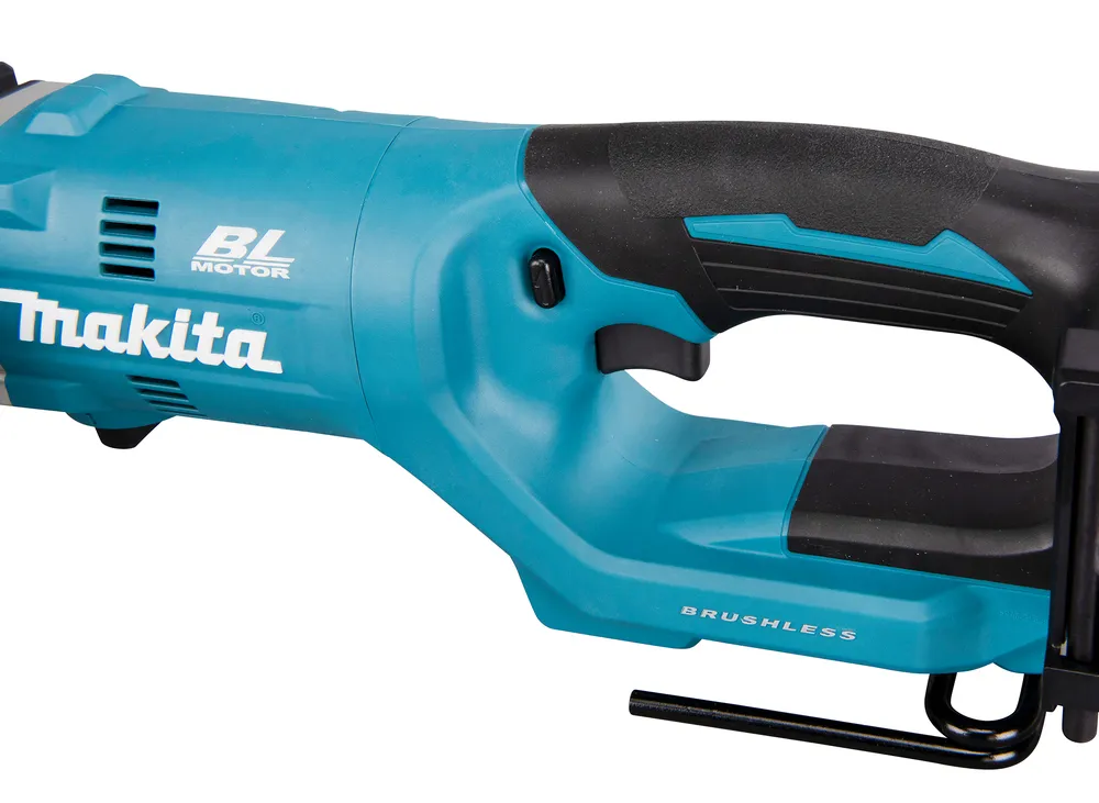 Pildil on Makita akutööriist, millel on "Makita" logo ja "BL MOTOR" ning "BRUSHLESS" märge.