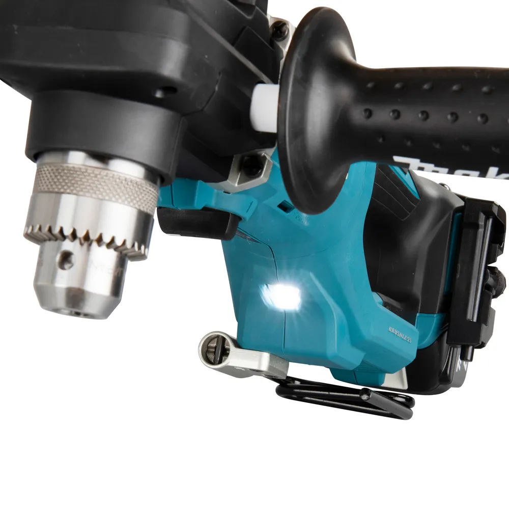Pildil on Makita akunurktrell DDA450ZK, millel on tuvastatav puuripadrun ja käepide.
