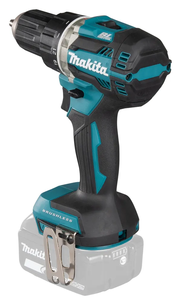 Pildil on näha Makita akutrell DDF484Z ilma aku ja laadijata, millel on harjadeta mootor.