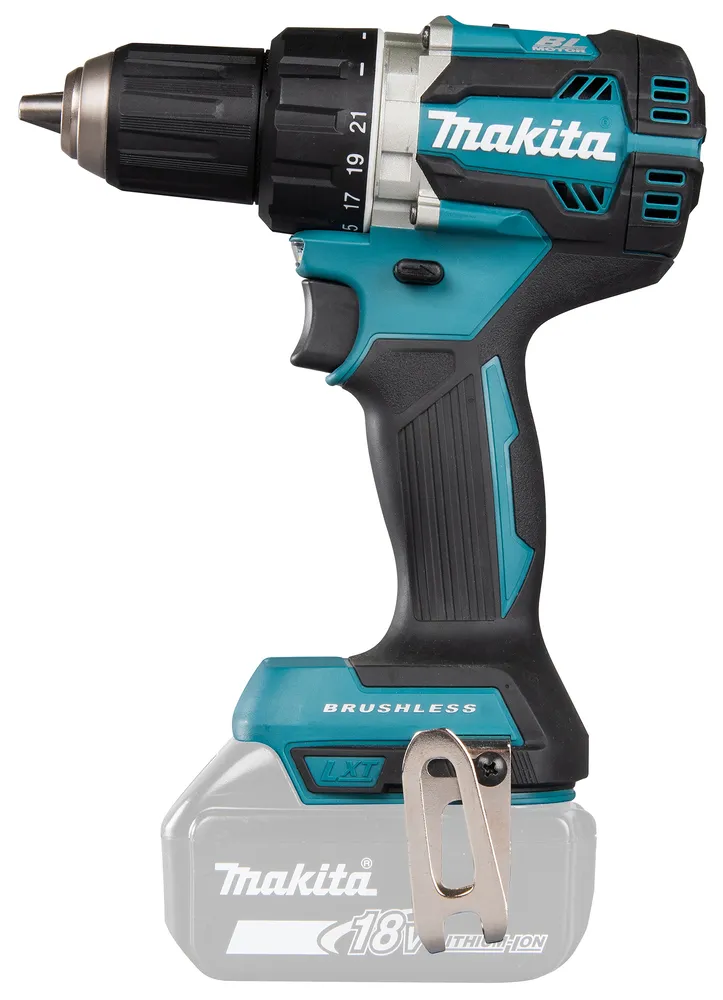 Pildil on näha Makita DDF484Z akutrell koos 18V LXT akuga, ilma laadijata.