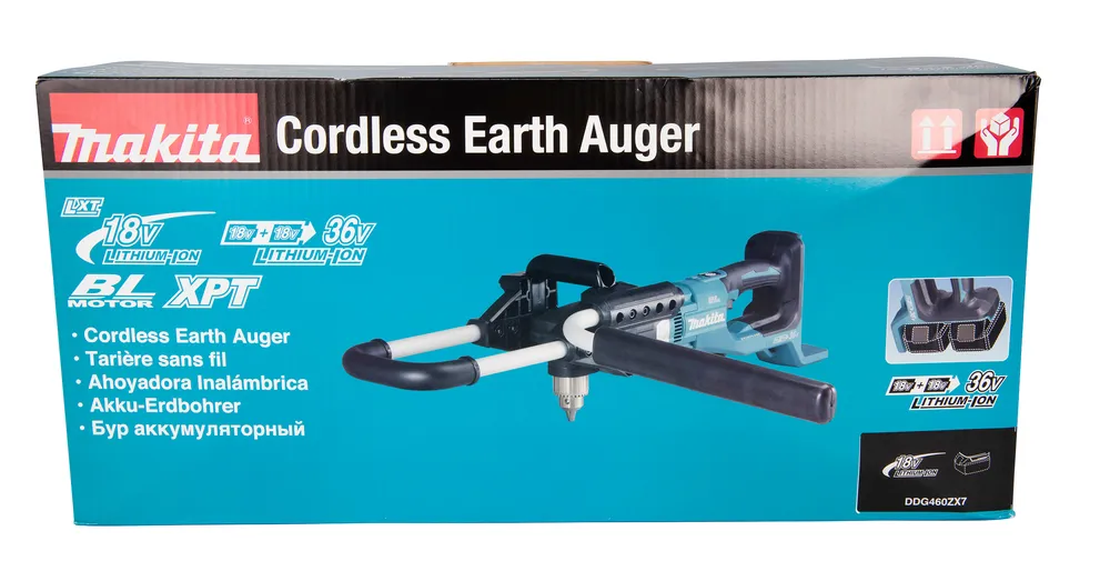 Аккумуляторный почвенный бур Makita DDG460ZX7, без аккумулятора и зарядного устройства