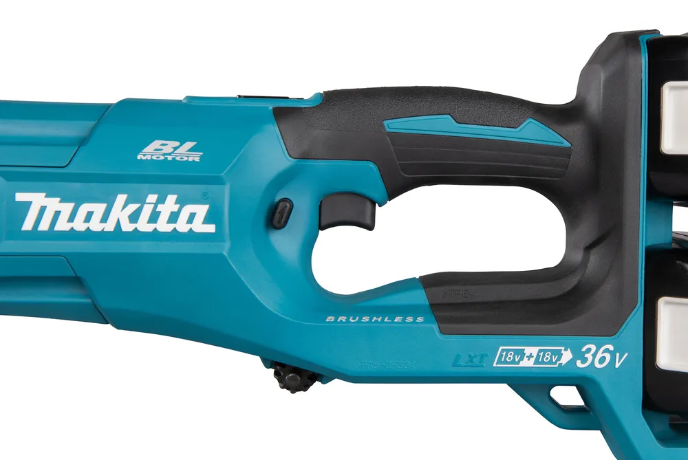 Pildil on Makita DDA460ZK akutrell, mille käepidemel on märgitud "BL MOTOR" ja "BRUSHLESS".