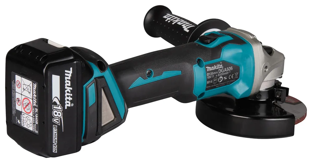 Аккумуляторная угловая шлифовальная машина Makita DGA506RTJ