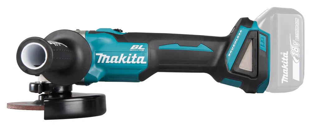 Makita akumuliatorinis kampinis šlifuoklis DGA506Z, be akumuliatoriaus ir įkroviklio