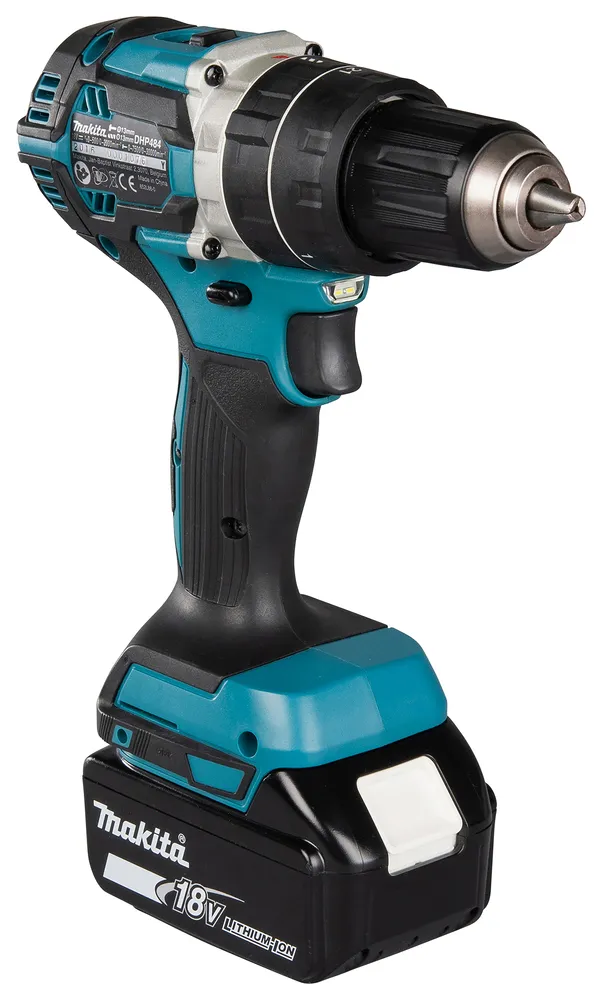 Pildil on Makita akulööktrell DHP484RTJ koos 18V liitium-ioon akuga.