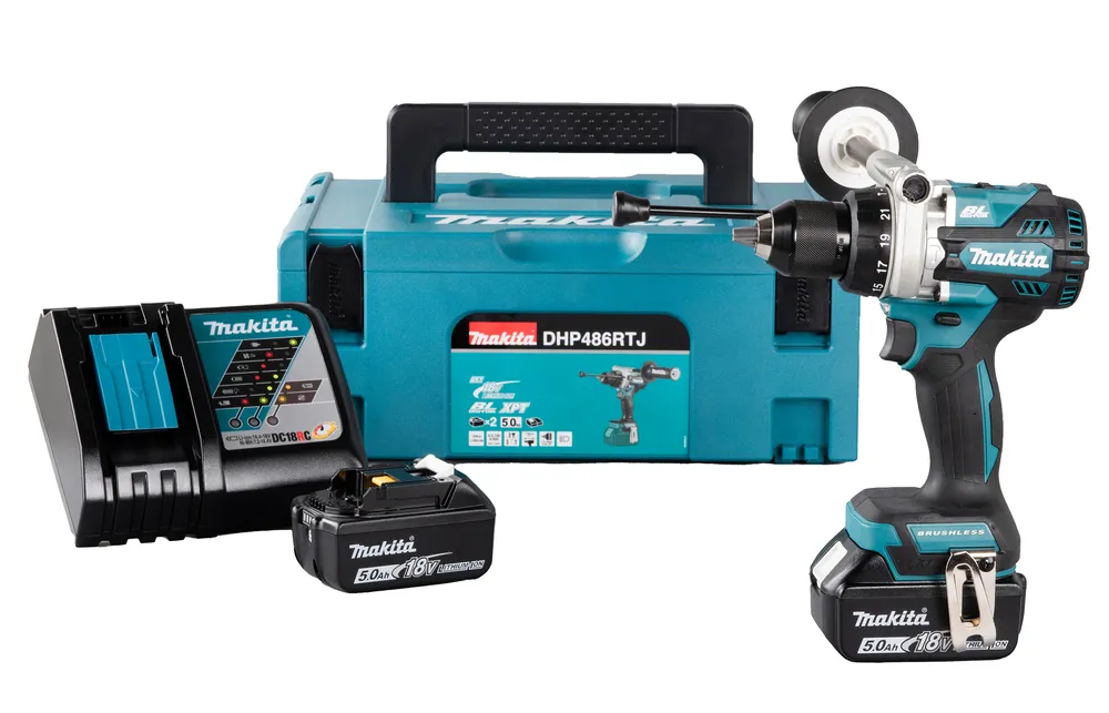 "Makita" akumuliatorinis smūginis grąžtas DHP486RTJ