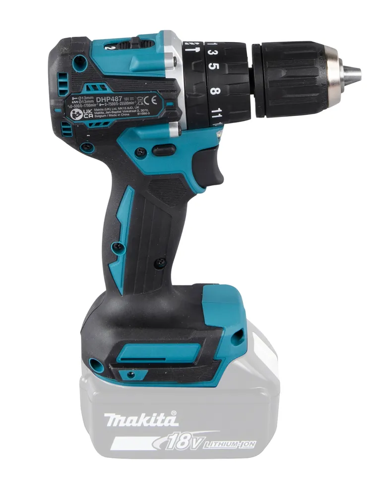 "Makita" akumuliatorinis smūginis grąžtas DHP487Z, be akumuliatoriaus ir įkroviklio