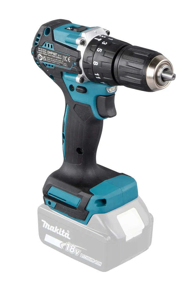 "Makita" akumuliatorinis smūginis grąžtas DHP487Z, be akumuliatoriaus ir įkroviklio