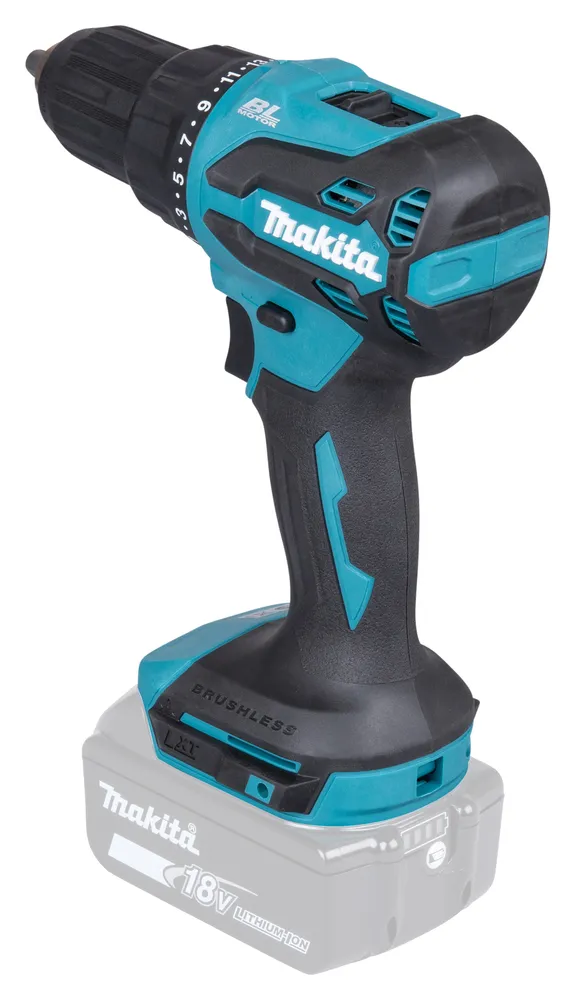 Makita akumuliatorinis smūginis gręžtuvas DHP490Z, be akumuliatoriaus ir įkroviklio
