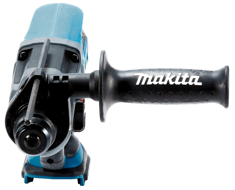 Pildil on Makita akupuurvasar DHR202Z, mille mustal käepidemel on valge "Makita" logo.