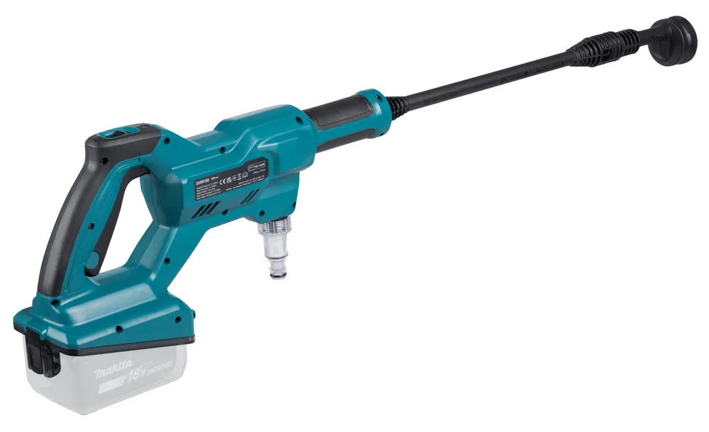 Pildil on Makita akusurvepesur DHW180Z, millel on sinine korpus, must käepide ja pikk otsik, mis on kinnitatud seadme...