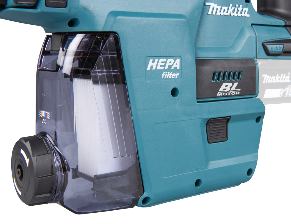 Аккумуляторный перфоратор Makita DHR242RTJW + система сбора пыли, без аккумулятора и зарядного устройства