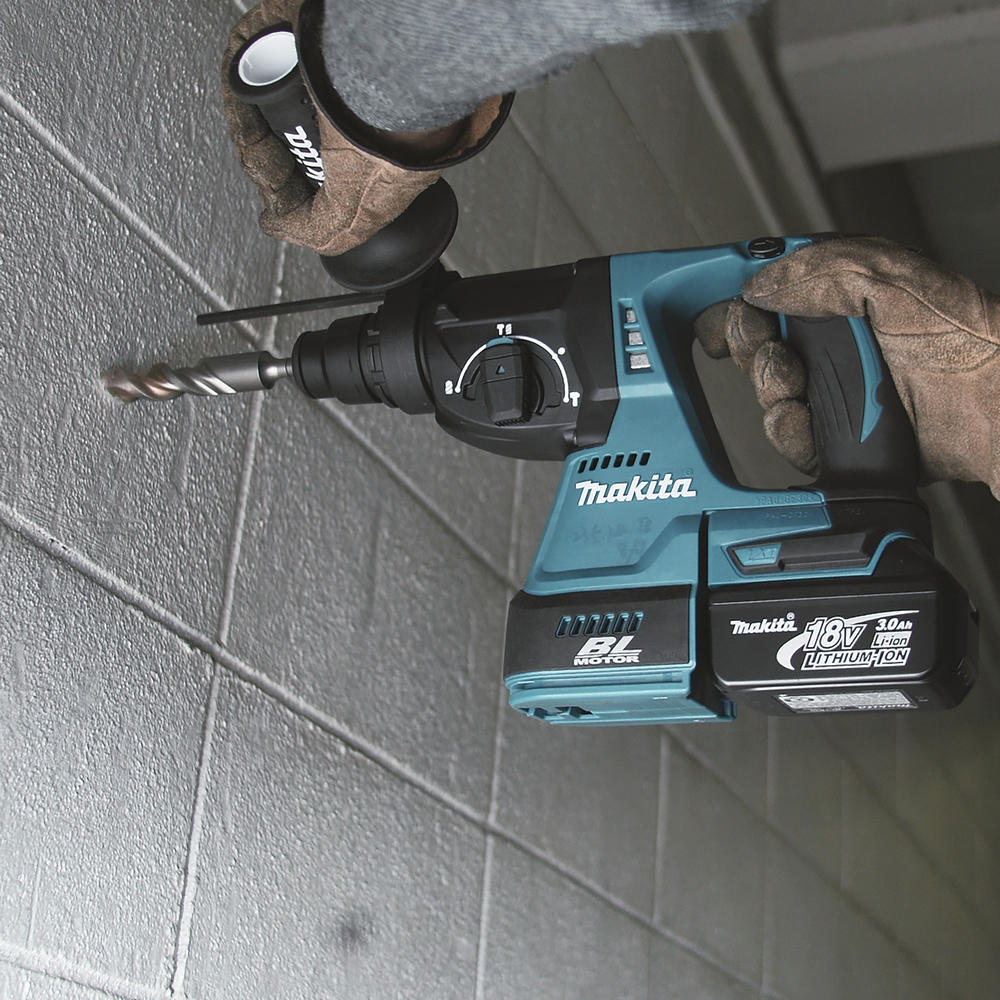 Аккумуляторный перфоратор Makita DHR242RTJW + система сбора пыли, без аккумулятора и зарядного устройства