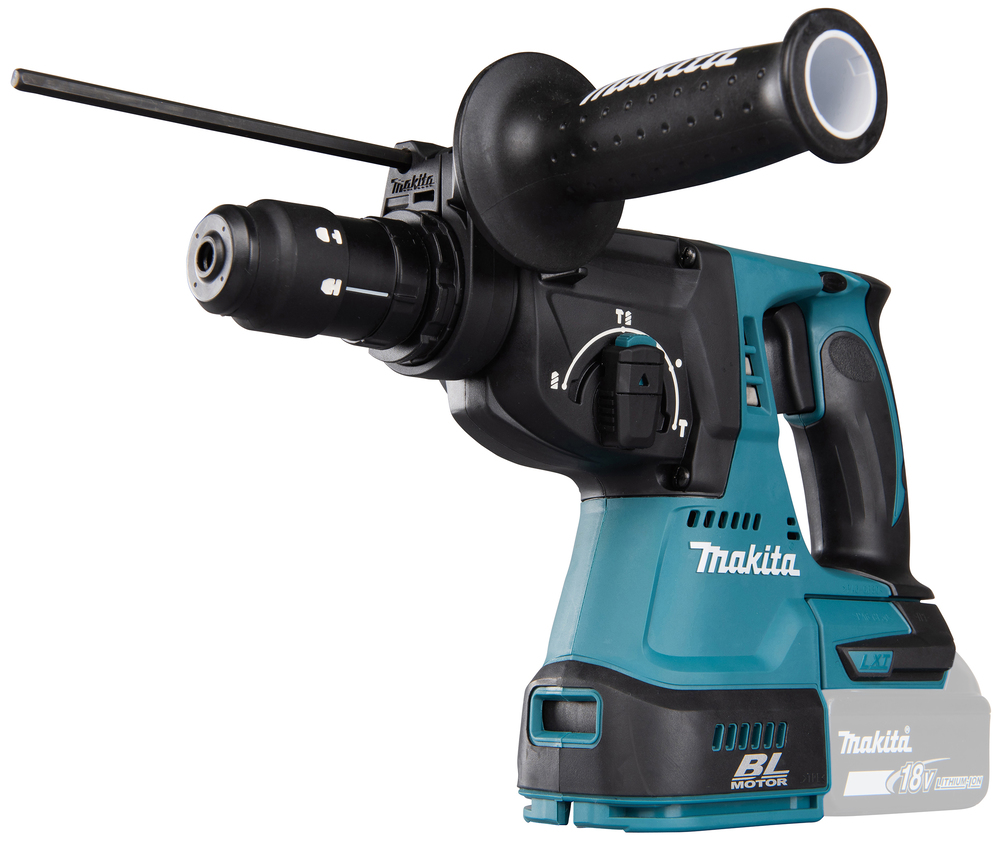 Аккумуляторный перфоратор Makita DHR243ZJW + система сбора пыли, без аккумулятора и зарядного устройства