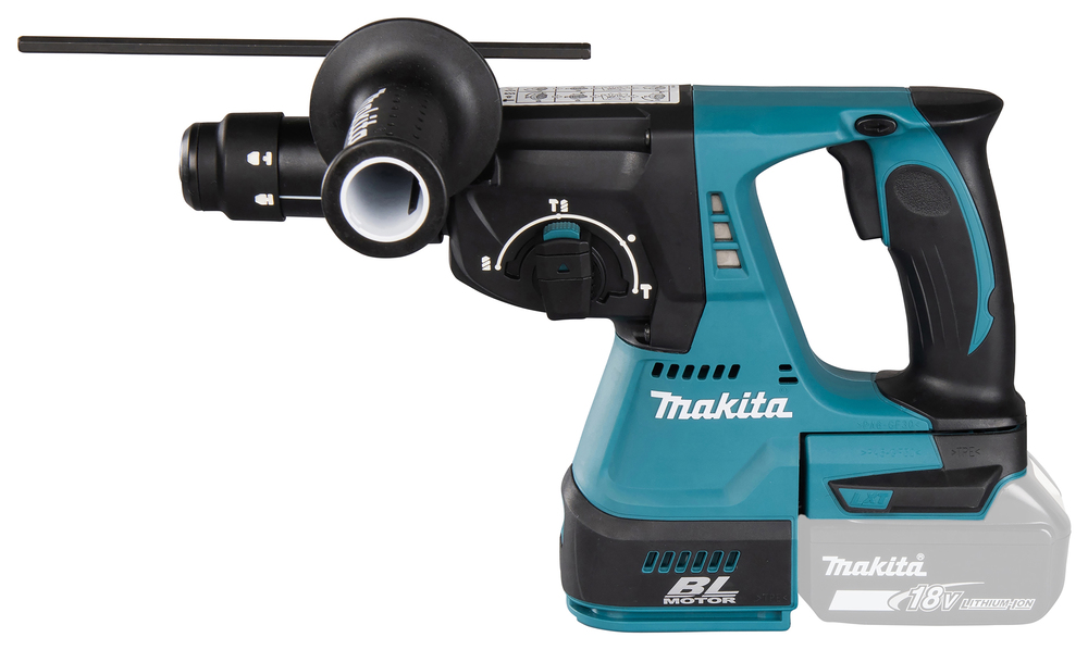 Аккумуляторный перфоратор Makita DHR243ZJW + система сбора пыли, без аккумулятора и зарядного устройства