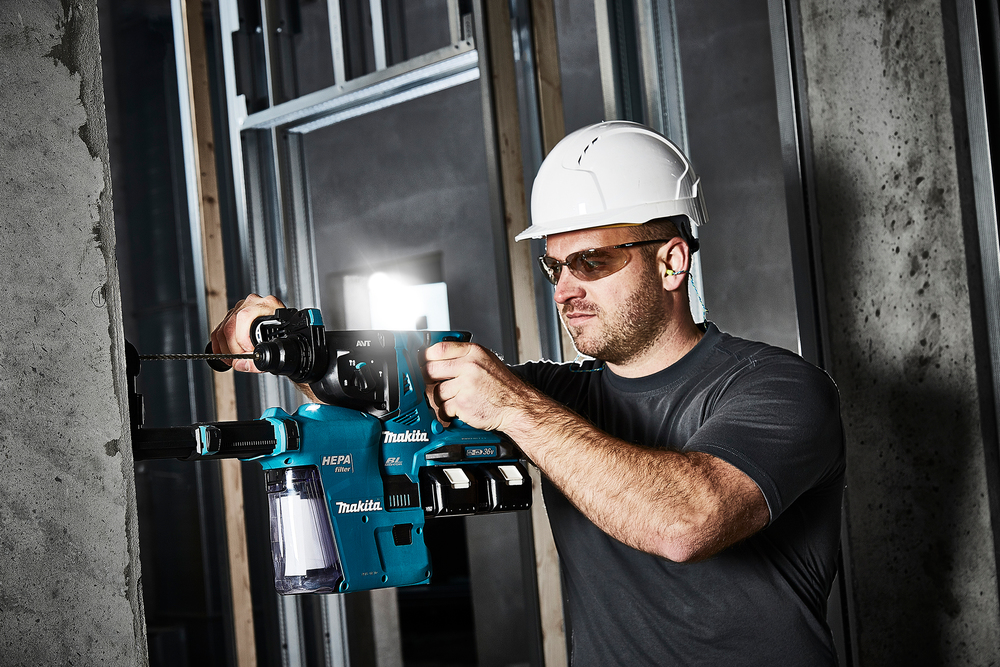 Аккумуляторный перфоратор Makita DHR280ZWJ + система сбора пыли, без аккумулятора и зарядного устройства