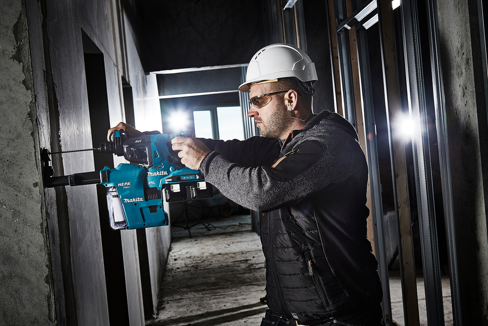 Аккумуляторный перфоратор Makita DHR280ZWJ + система сбора пыли, без аккумулятора и зарядного устройства