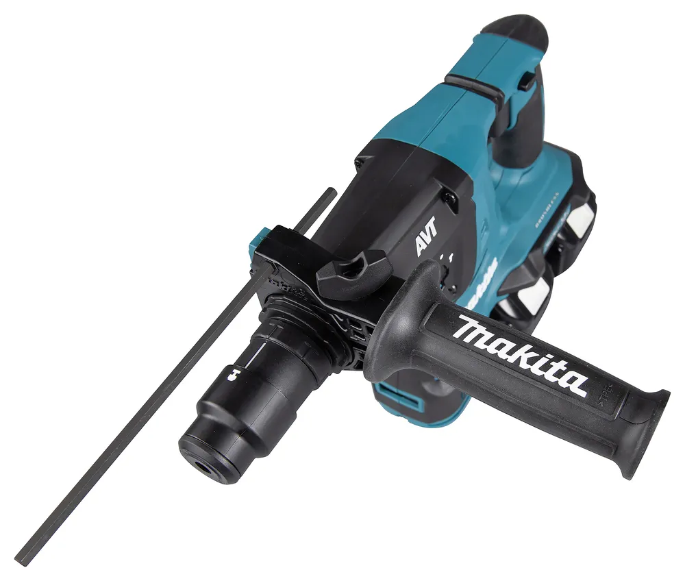 Pildil on Makita akupuurvasar DHR281ZWJ koos tolmukogumissüsteemiga, ilma aku ja laadijata.