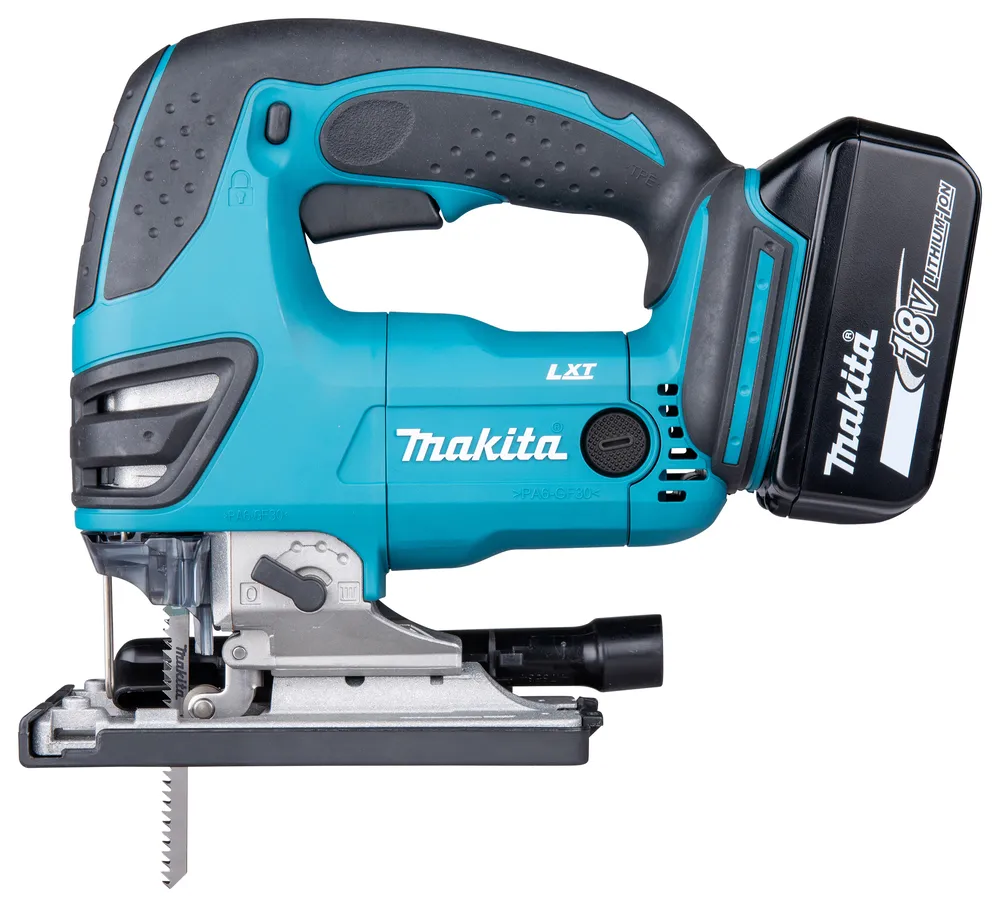 Pildil on Makita akutikksaag DJV180Z, mis on varustatud 18V akuga.