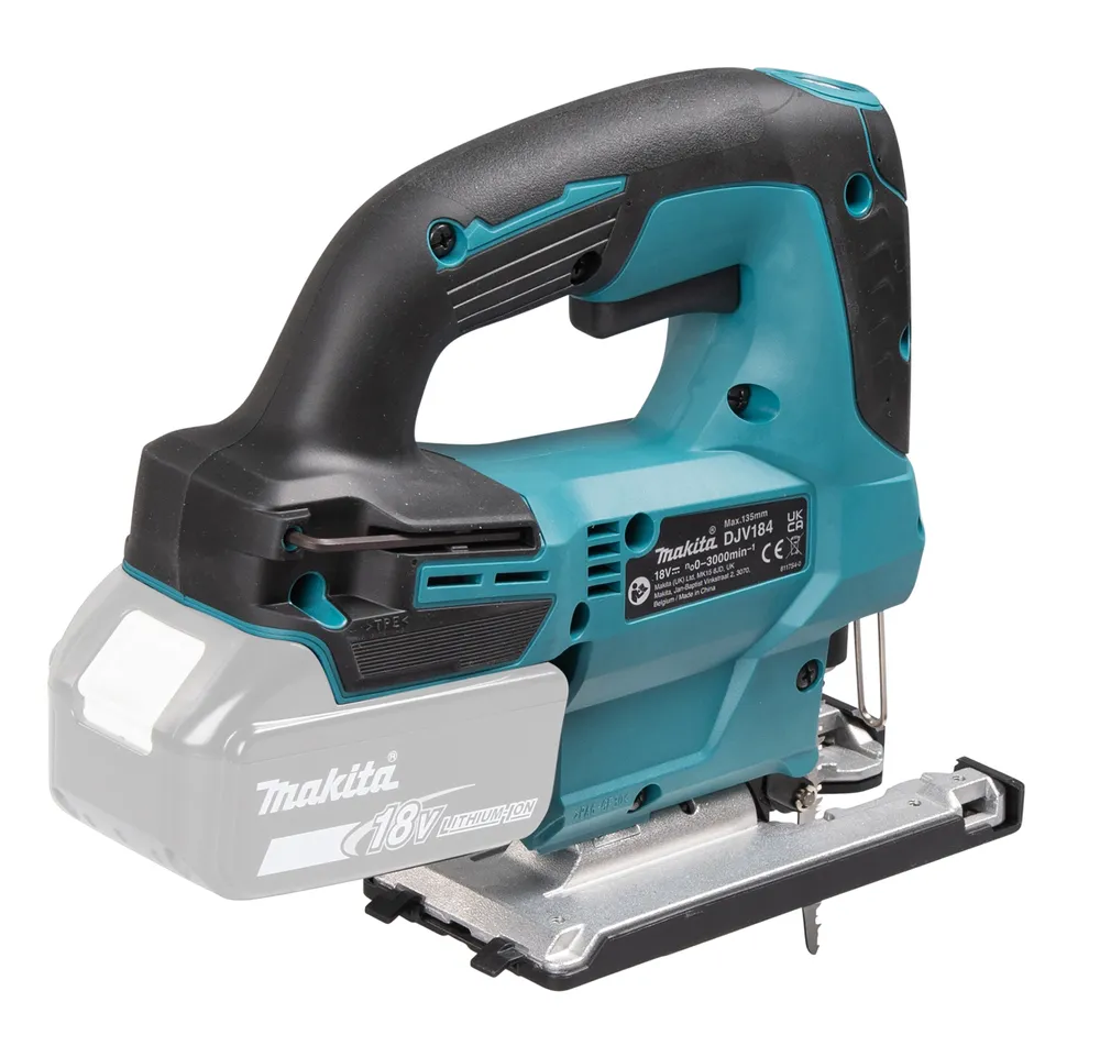 Pildil on Makita DJV184Z akutikksaag, mis on ilma aku ja laadijata.
