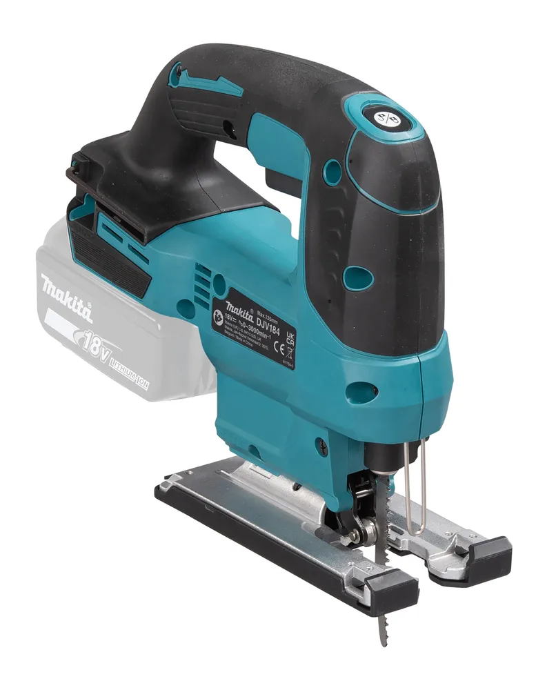 Pildil on Makita akutikksaag DJV184Z, mis on disainitud paindlikuks ja võimsaks tööriistaks erinevateks lõiketöödeks.