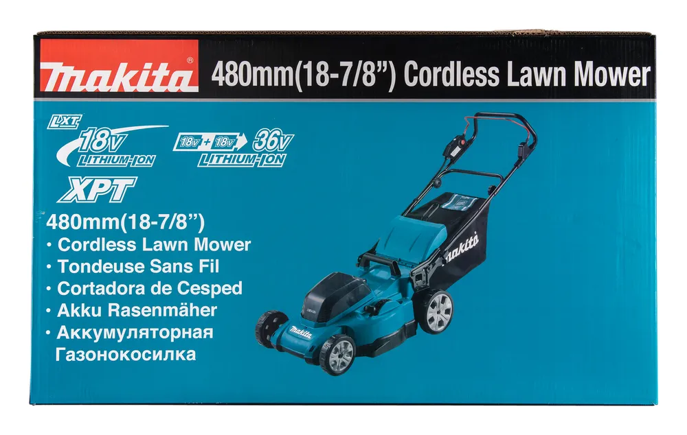 Makita cordless lawnmower DLM480Z, without battery and charger