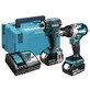 Pildil on Makita DLX2527TJ combokit, mis sisaldab lööktrelli, akutrelli, laadijat, akusid ja hoiukasti.