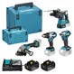 Pildil on Makita DLX4200JX1 combokit, mis sisaldab mitmeid erinevaid tööriistu nagu akutrell, löökmutrikeeraja...
