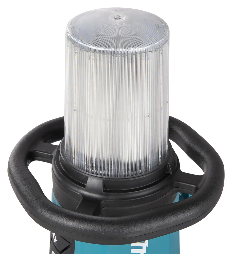 Pildil on Makita akulamp DML810, mis on ereda LED-valgustusega ja sellel on ka mugav käepide.