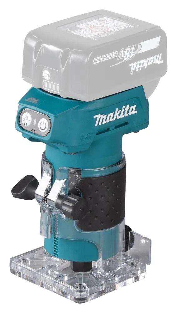 Makita akumulatora augšējais frēze/malu frēze DRT52Z, bez akumulatora un lādētāja