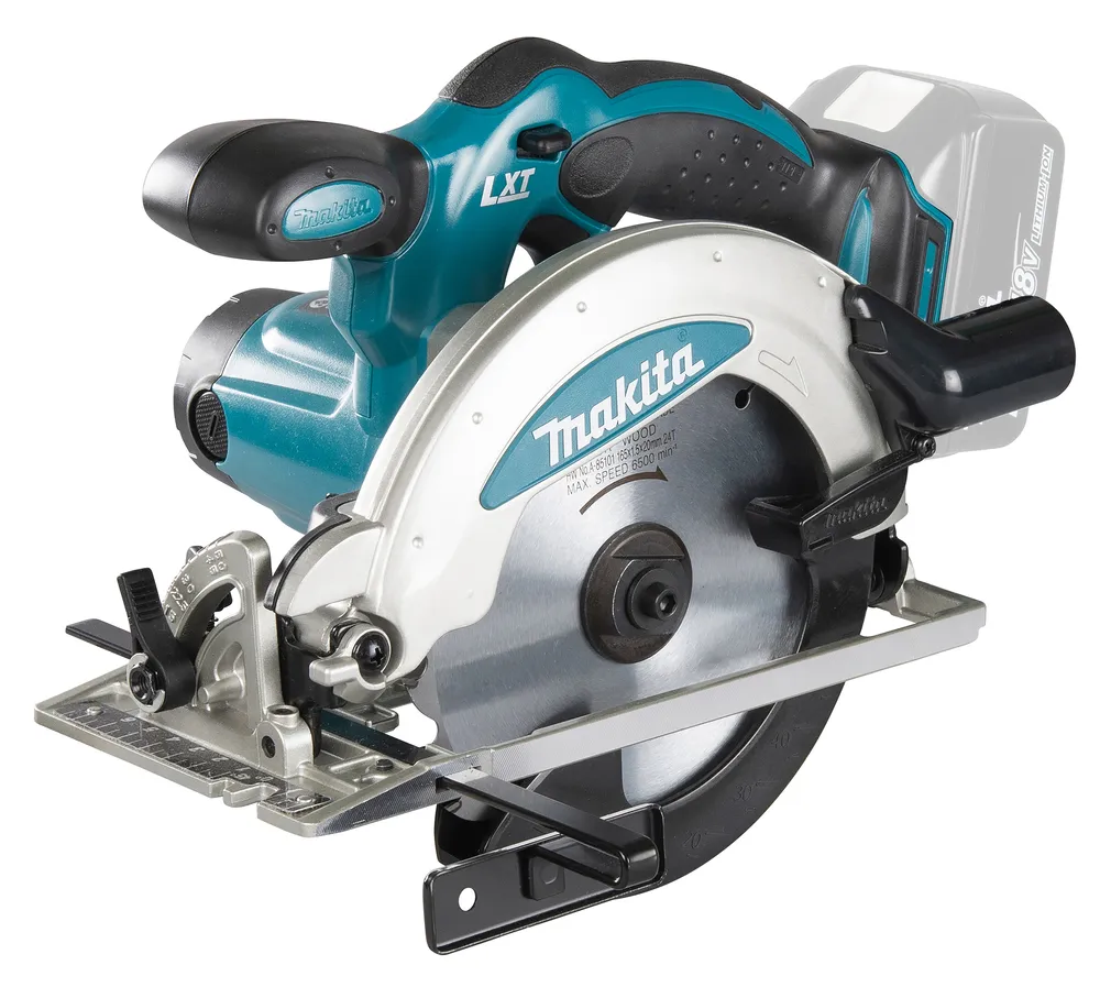 Pildil on Makita akuketassaag DSS610Z, mida on näha erinevate nurkade alt.
