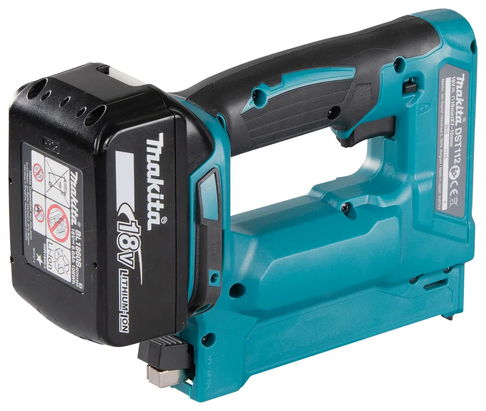 Pildil on Makita DST112Z akuklambrilööja koos 18V liitiumioonakuga.