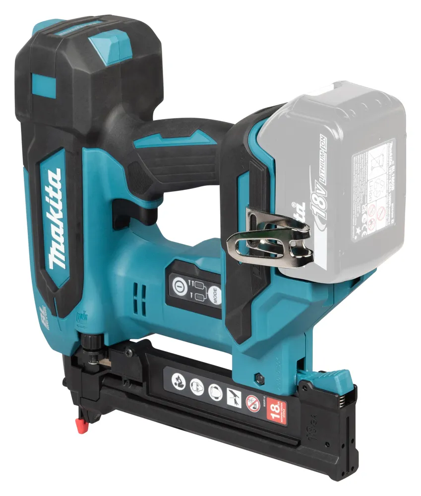 Pildil on Makita akuklambripüstol DST630ZJ, millel on 18V aku.