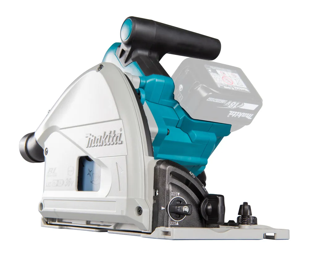 Pildil on Makita akuketassaag DSP601ZJU, mis on valge ja türkiissinise värviga.