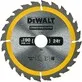 Pildil on DeWalt saeketas, millel on 24 hammast, kollane rõngas ja mille läbimõõt on 190 mm.
