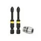 Pildil on DeWalt Impact Torsion PH2 x 50 mm löökotsakute komplekt, mis sisaldab kahte otsakut ja magnetjõu tugevdajat.