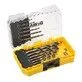Pildil on avatud DeWalt HSS-G BLACK & GOLD metallipuuride komplekt, mis sisaldab erineva suurusega puure vahemikus 1-10 mm.