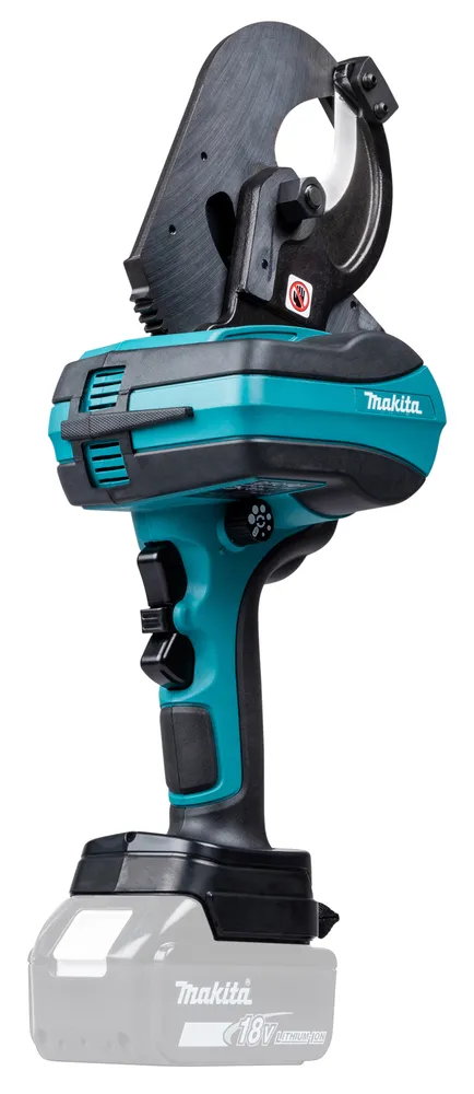 Pildil on näha Makita akukaablilõikur DTC101ZK, koos akuga.