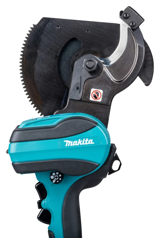 Pildil on Makita akukaablilõikur DTC101ZK, mis on tuntud oma tõhususe ja kvaliteedi poolest.